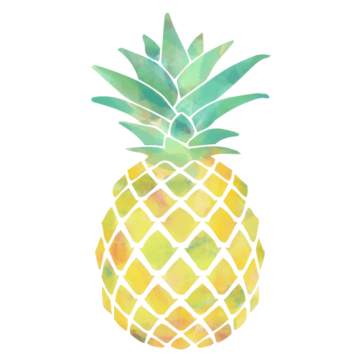Colored Aquarell Pineapple T-shirt för kvinnor 0 image