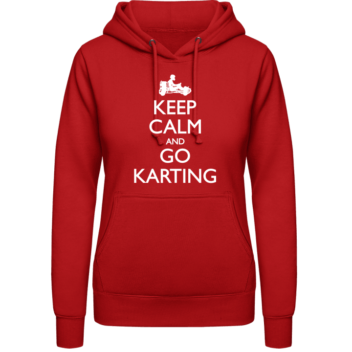 Keep Calm and go Karting Vrouwen Hoodie contain pic