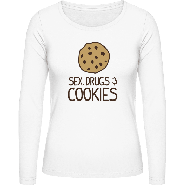 Sex Drugs And Cookies Vrouwen Lange Mouw Shirt contain pic