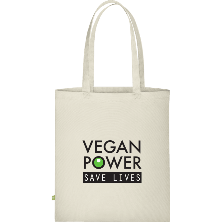 Vegan Power Save Lives Stoffen tas contain pic