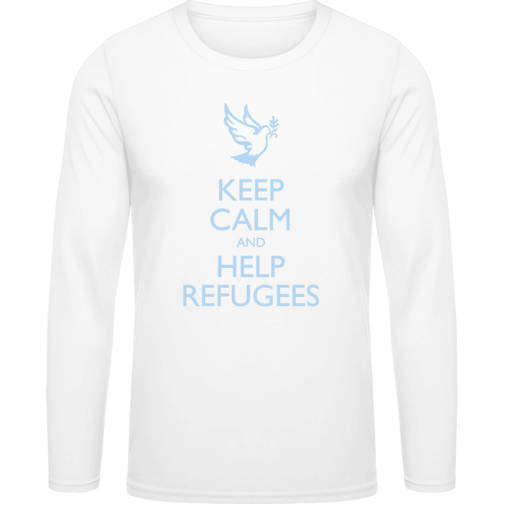 Keep Calm And Help Refugees Langermet skjorte contain pic