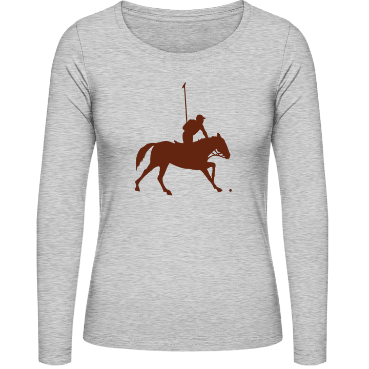 Polo Player Silhouette Women long Sleeve Shirt contain pic