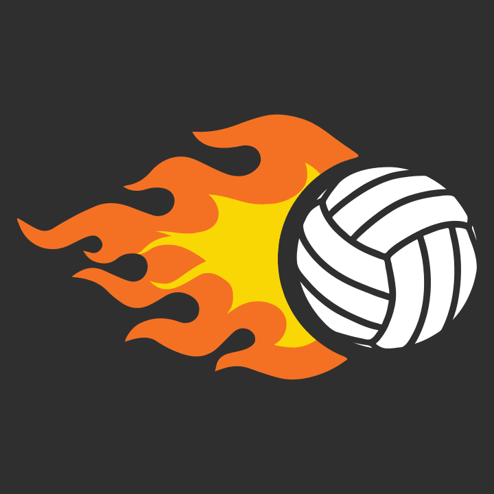 Volleyball With Flames Huvtröja 0 image