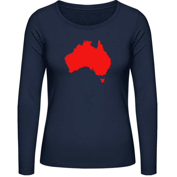 Australia Map T-shirt à manches longues pour femmes contain pic