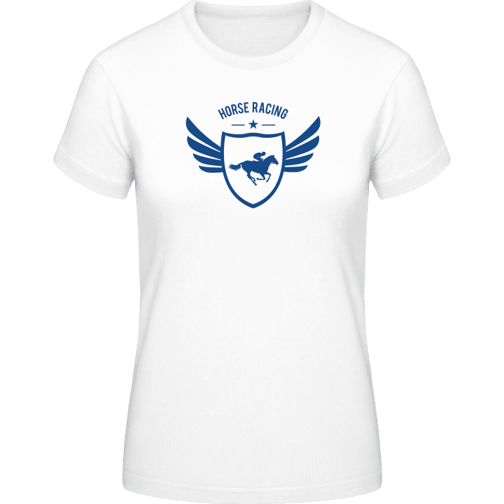 Horse Racing Winged T-shirt för kvinnor contain pic