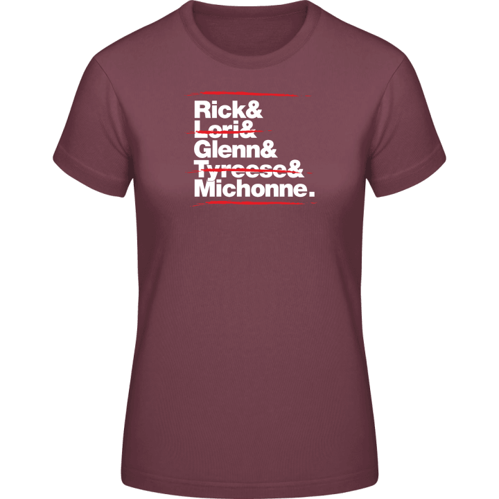 Rick & Lori & Glenn & Tyreese & T-shirt til kvinder 0 image