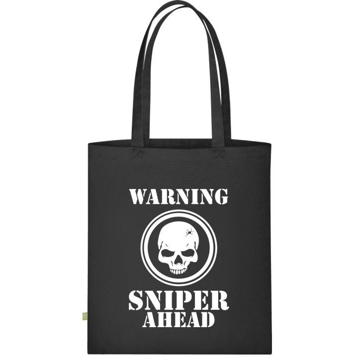 Warning Skull Sniper Ahead Väska av tyg contain pic
