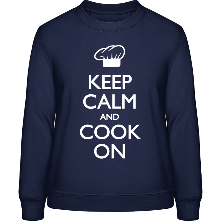 Keep Calm and Cook On Frauen Sweatshirt contain pic