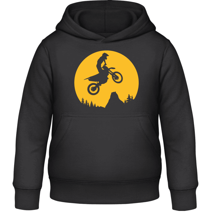 Man On A Motorcycle In The Moonlight Barn Hoodie 0 image