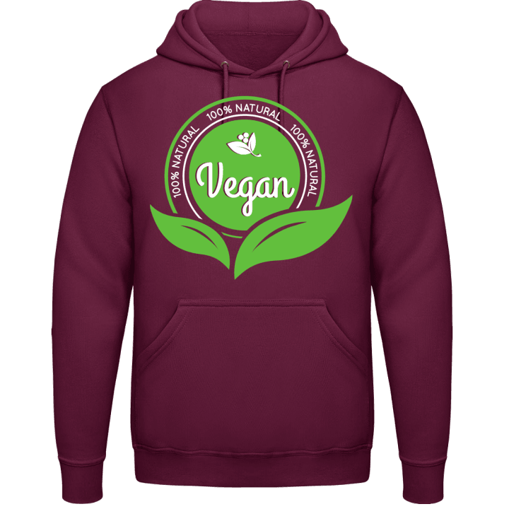 Vegan 100 Percent Natural Felpa con cappuccio contain pic