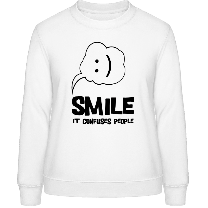 Smile It Confuses People Frauen Sweatshirt contain pic