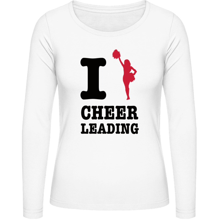 I Love Cheerleading Langermet skjorte for kvinner contain pic