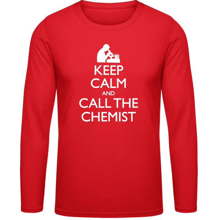 Keep Calm And Call The Chemist Langermet skjorte contain pic