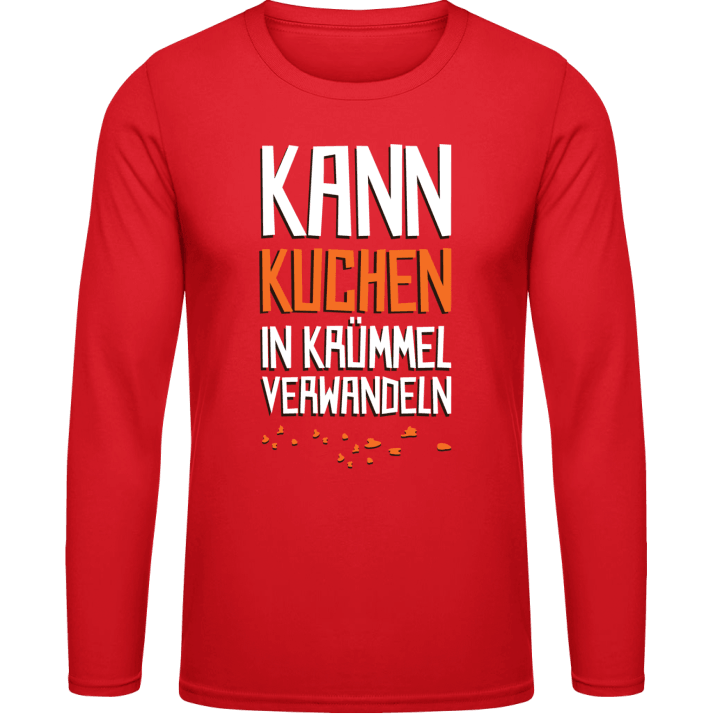 Kann Kuchen in Krümel verwandeln Långärmad skjorta contain pic