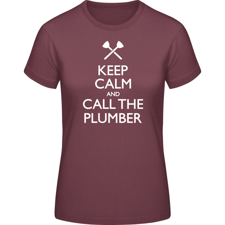 Keep Calm And Call The Plumber T-shirt för kvinnor contain pic