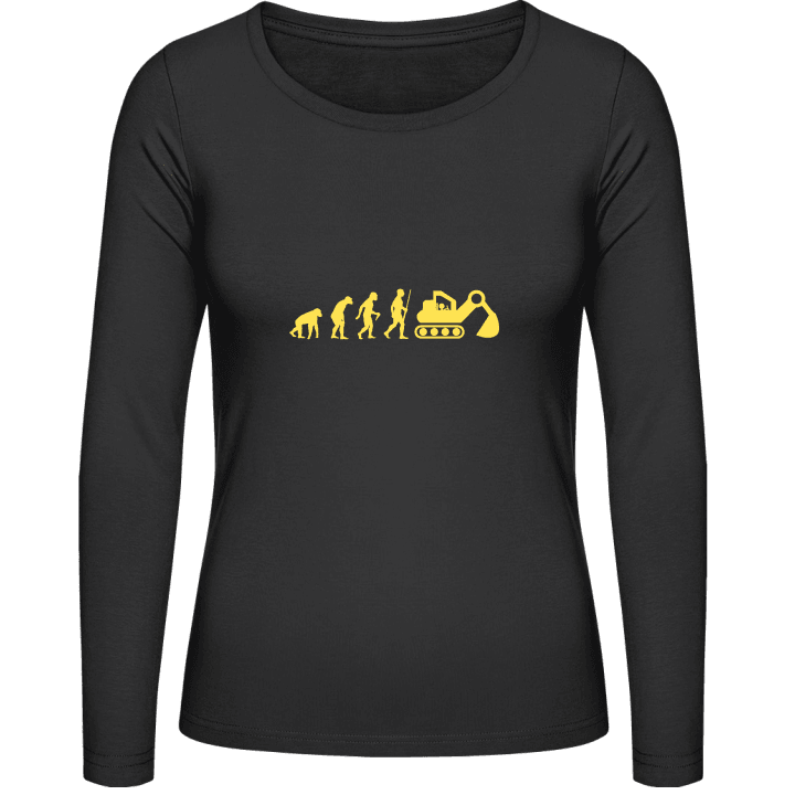Excavator Driver Evolution Langermet skjorte for kvinner contain pic