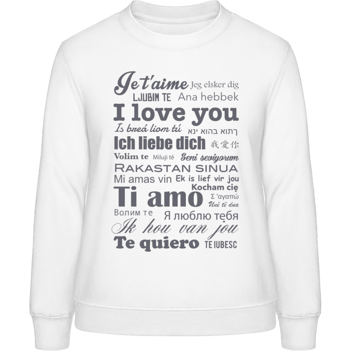 I Love You International Sweatshirt för kvinnor contain pic