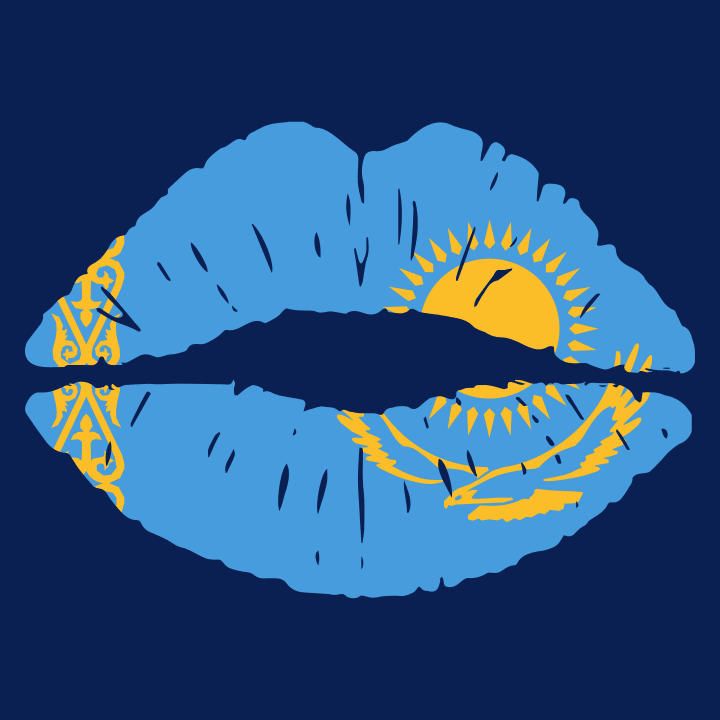 Kazak Kiss Flag T-shirt à manches longues pour femmes 0 image