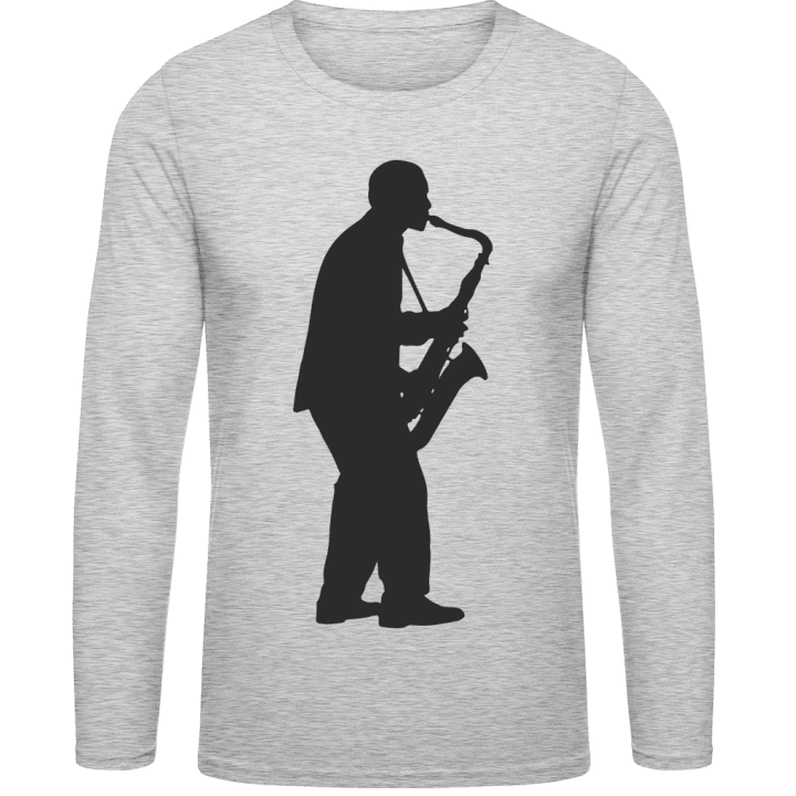 Saxophonist Silhouette Langarmshirt contain pic