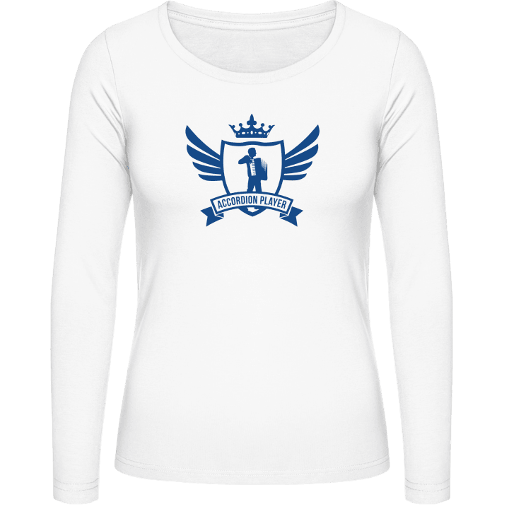 Accordion Player Winged Vrouwen Lange Mouw Shirt contain pic