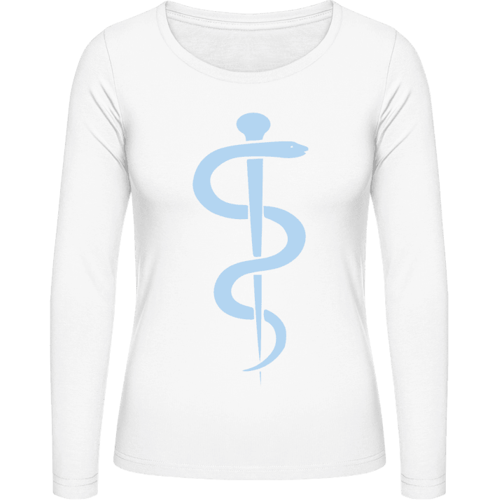 Medical Care Snake Symbol T-shirt à manches longues pour femmes contain pic