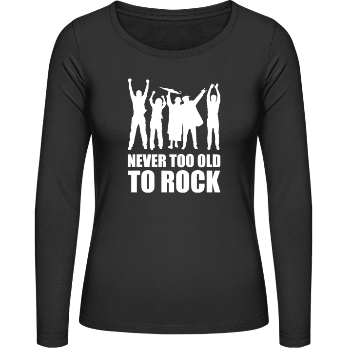 Never Too Old To Rock Vrouwen Lange Mouw Shirt contain pic
