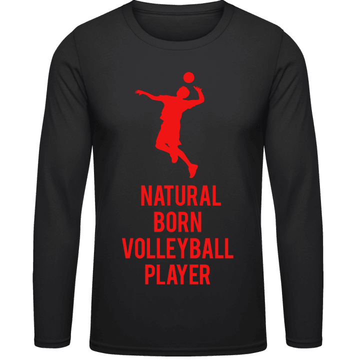 Natural Born Volleyball Player Långärmad skjorta contain pic
