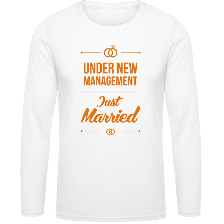 Just Married Under New Management Långärmad skjorta contain pic