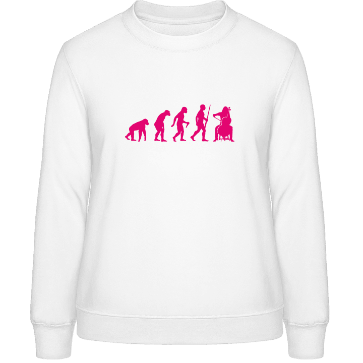 Female Cello Player Evolution Sweatshirt för kvinnor contain pic