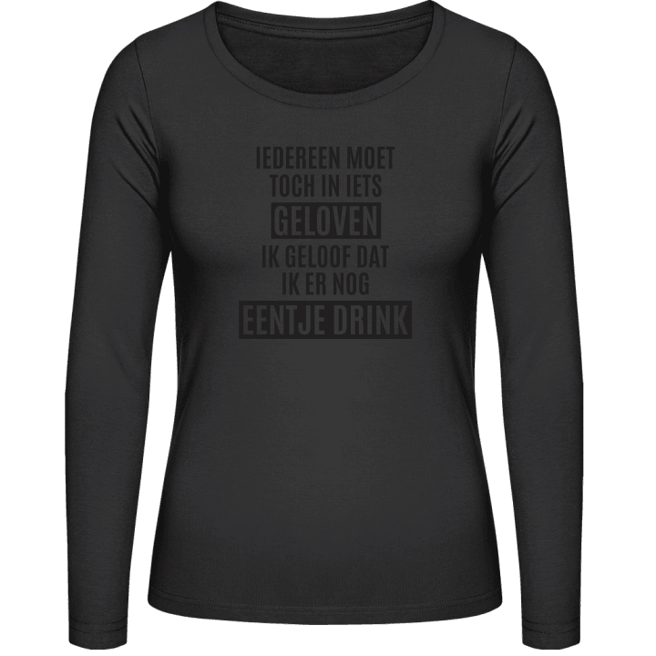 Iedereen moet toch in iets geloven Camicia donna a maniche lunghe contain pic