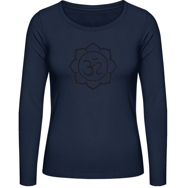Om Lotus Flower Frauen Langarmshirt contain pic