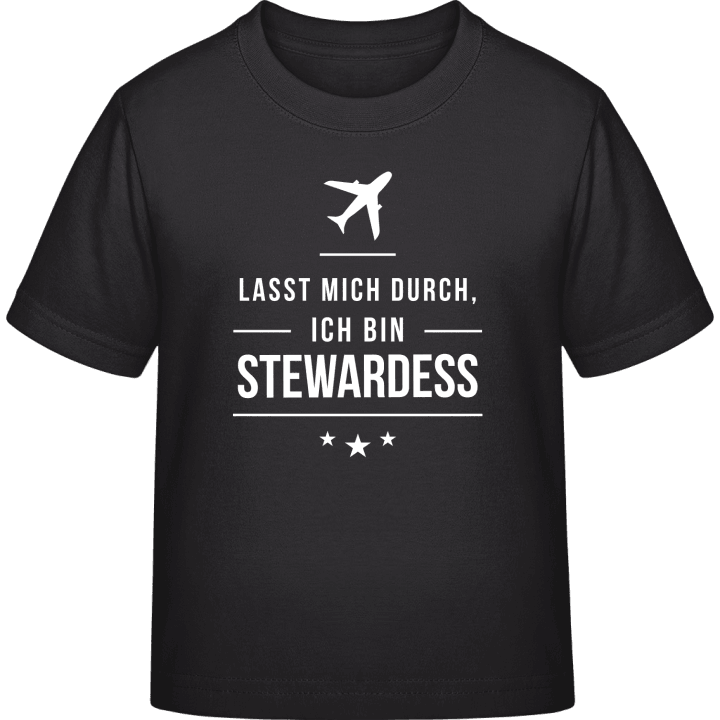 Lasst mich durch ich bin Stewardess Kids T-shirt contain pic