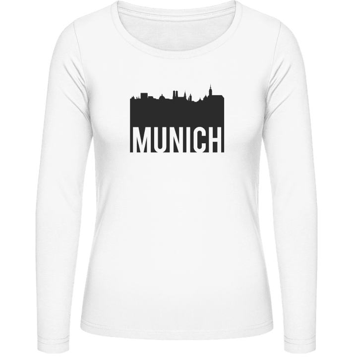 Munich Skyline Langermet skjorte for kvinner contain pic