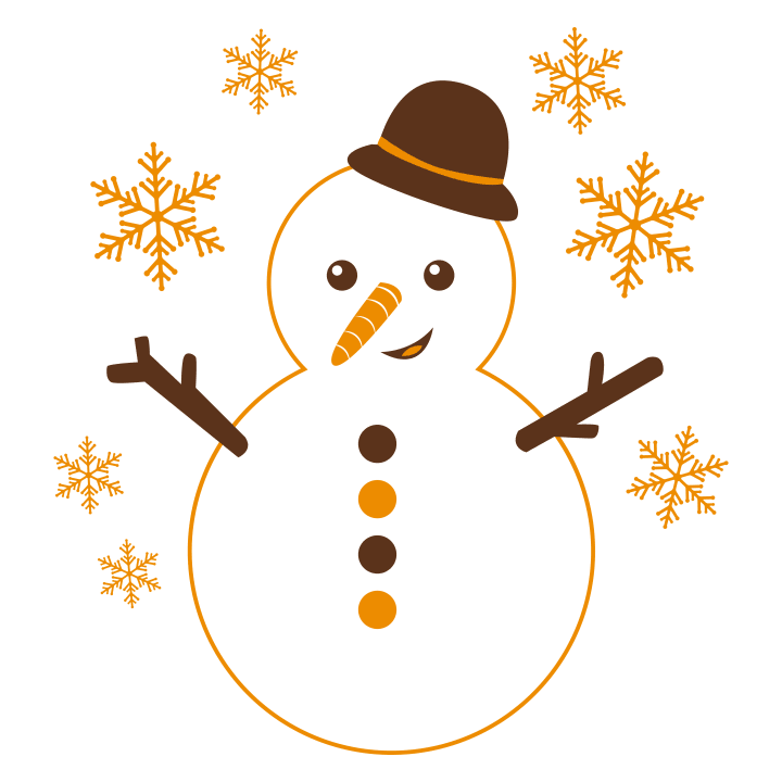 Happy Snowman Hoodie för kvinnor 0 image
