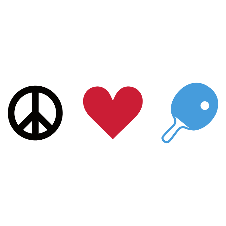 Peace Love Ping Pong Hættetrøje 0 image