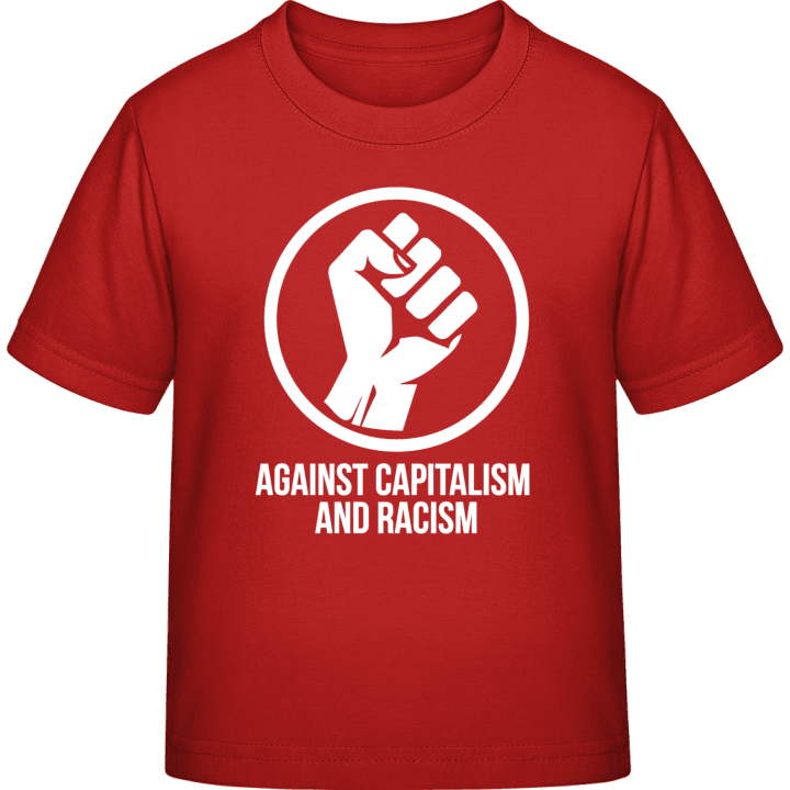 Against Capitalism And Racism Kinderen T-shirt contain pic