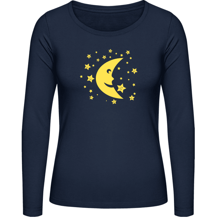 Moon And Stars Frauen Langarmshirt 0 image