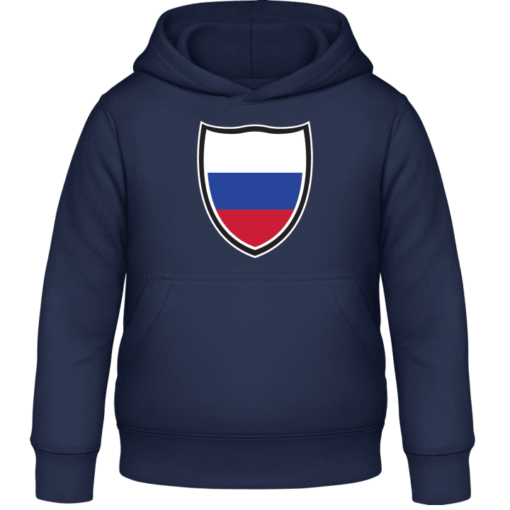 Russian Flag Shield Felpa con cappuccio per bambini contain pic