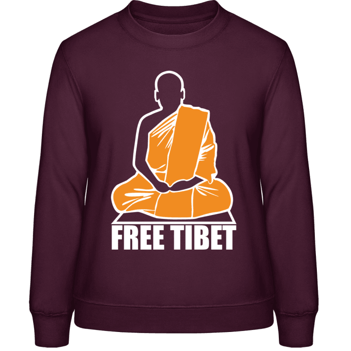 Free Tibet Monk Sweatshirt för kvinnor contain pic