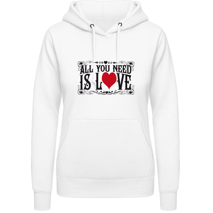 All You Need Is Love Hoodie för kvinnor contain pic