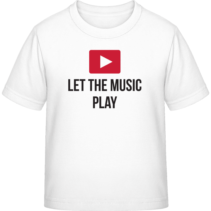 Let The Music Play Button T-skjorte for barn contain pic
