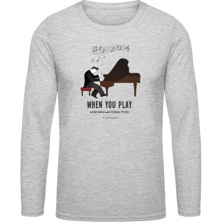 When You Play Piano Långärmad skjorta contain pic