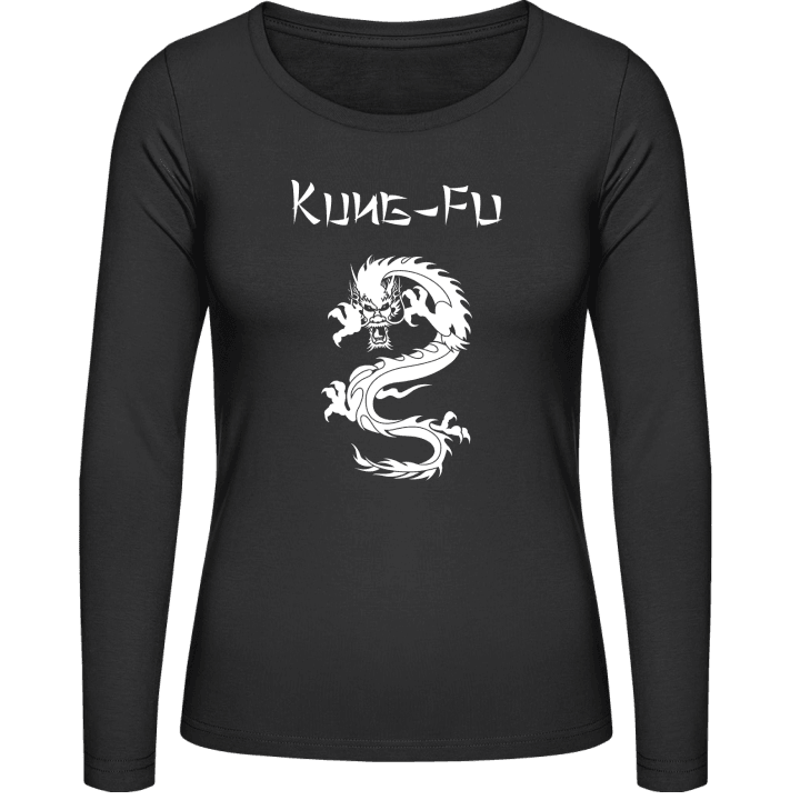 Asian Kung Fu Dragon Langermet skjorte for kvinner contain pic