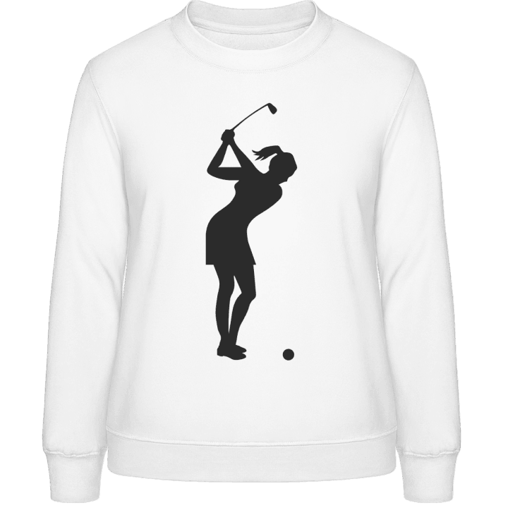 Golfing Woman Sweatshirt för kvinnor contain pic