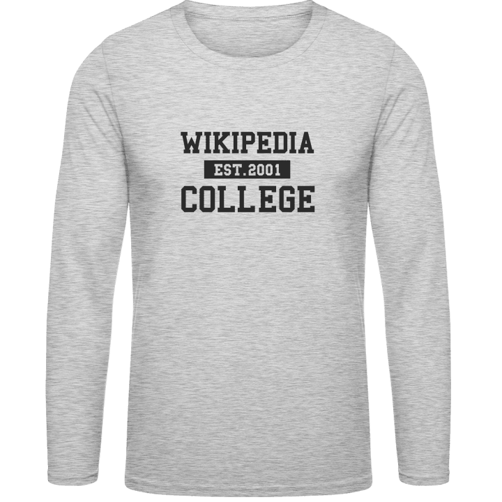 Wikipedia College Shirt met lange mouwen contain pic