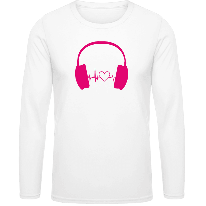 Headphone Beat and Heart Langermet skjorte contain pic