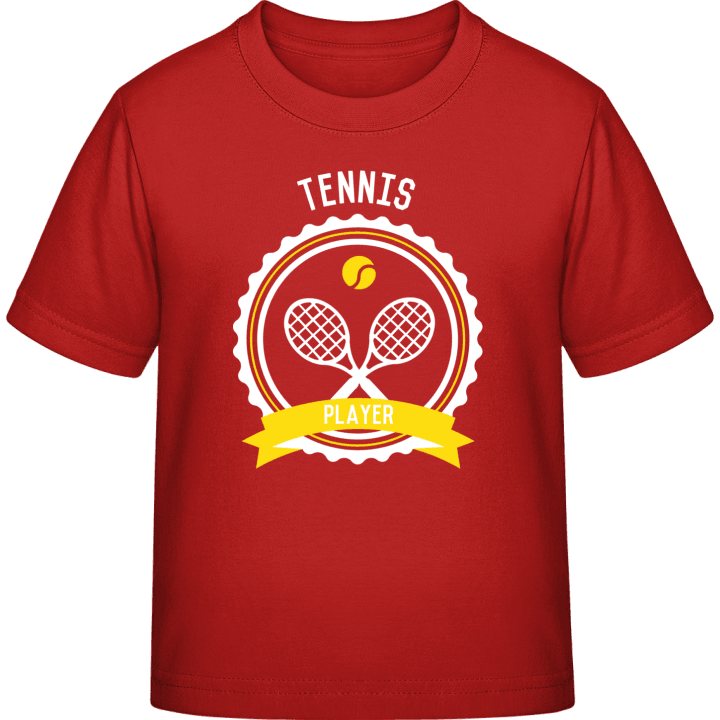 Tennis Player Emblem Kinder T-Shirt contain pic