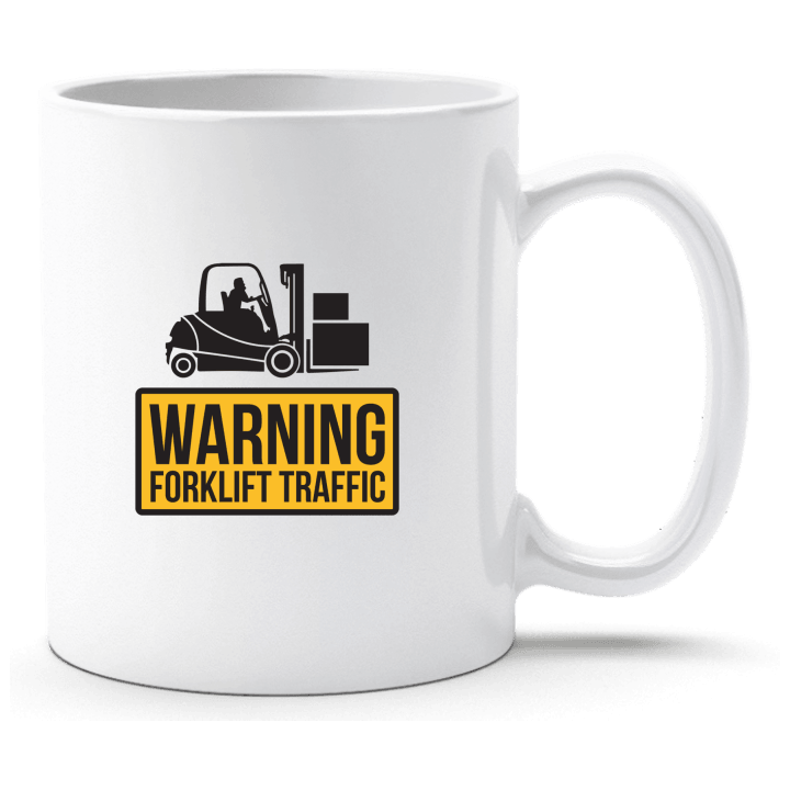 Warning Forklift Traffic Tasse contain pic