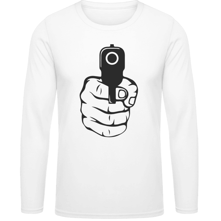 Hands Up Pistol T-shirt à manches longues contain pic