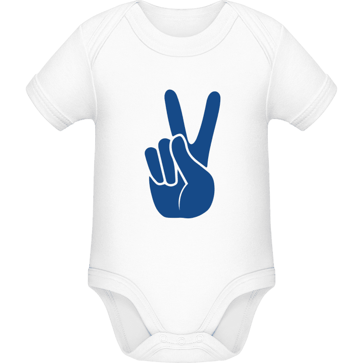 Victory Peace Hand Sign Baby Strampler contain pic